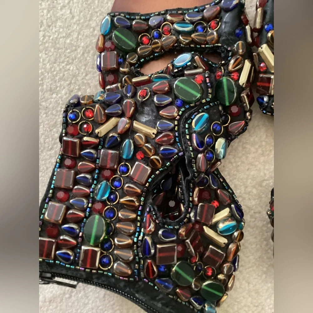 Free People Diamonte Gem Sandal Gladiator Festival Vacation - Picture 6 of 6